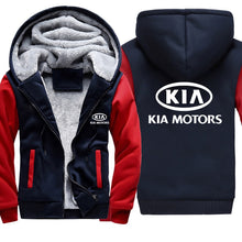 Load image into Gallery viewer, Hoodies Men KIA Car Logo Print Jacket Men Hoodies Casual Winter Thicken Warm Fleece cotton Zipper Raglan Coat Male Tracksuits