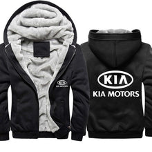 Load image into Gallery viewer, Hoodies Men KIA Car Logo Print Jacket Men Hoodies Casual Winter Thicken Warm Fleece cotton Zipper Raglan Coat Male Tracksuits