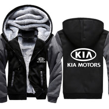 Load image into Gallery viewer, Hoodies Men KIA Car Logo Print Jacket Men Hoodies Casual Winter Thicken Warm Fleece cotton Zipper Raglan Coat Male Tracksuits