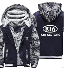 Load image into Gallery viewer, Hoodies Men KIA Car Logo Print Jacket Men Hoodies Casual Winter Thicken Warm Fleece cotton Zipper Raglan Coat Male Tracksuits