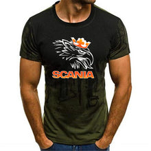 Load image into Gallery viewer, 2019 new cotton Crazy Top Tee Casual Men O-Neck Casual T-Shirts Scania Logo Men Round Neck Tops Size S 4XL Men's Print T-shirt