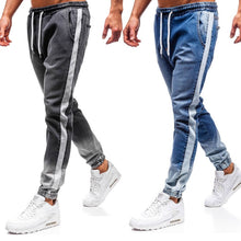 Load image into Gallery viewer, Mens Cool Designer Brand Blue Jeans Skinny Ripped Destroyed Stretch Slim Fit Pants With For Men Side Stripe Pocket Jeans Denim