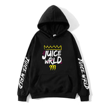 Load image into Gallery viewer, 2020 black and white red color J UICEWrld hoodie sweatshirt juice wrld juice wrld juicewrld trap rap rainbow glitch juice world