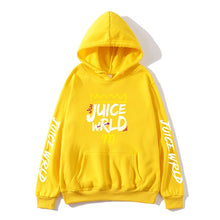 Load image into Gallery viewer, 2020 black and white red color J UICEWrld hoodie sweatshirt juice wrld juice wrld juicewrld trap rap rainbow glitch juice world