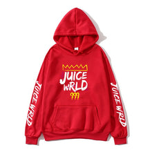 Load image into Gallery viewer, 2020 black and white red color J UICEWrld hoodie sweatshirt juice wrld juice wrld juicewrld trap rap rainbow glitch juice world