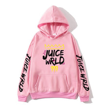 Load image into Gallery viewer, 2020 black and white red color J UICEWrld hoodie sweatshirt juice wrld juice wrld juicewrld trap rap rainbow glitch juice world