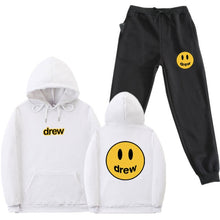 Load image into Gallery viewer, Hip Hop Hoodie + Pants Men Women Suit Justin Bieber Drew House Smile Face Print Pullover Streetwear Mens Womens Sportswear