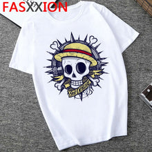 Load image into Gallery viewer, One Piece T Shirt Men Harajuku Cartoon 2020 Hip Hop Japan Anime Tshirt 90s Funny Luffy Zoro Graphic Fashion Tees Male