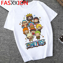 Load image into Gallery viewer, One Piece T Shirt Men Harajuku Cartoon 2020 Hip Hop Japan Anime Tshirt 90s Funny Luffy Zoro Graphic Fashion Tees Male