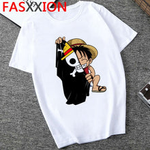 Load image into Gallery viewer, One Piece T Shirt Men Harajuku Cartoon 2020 Hip Hop Japan Anime Tshirt 90s Funny Luffy Zoro Graphic Fashion Tees Male