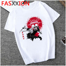 Load image into Gallery viewer, One Piece T Shirt Men Harajuku Cartoon 2020 Hip Hop Japan Anime Tshirt 90s Funny Luffy Zoro Graphic Fashion Tees Male