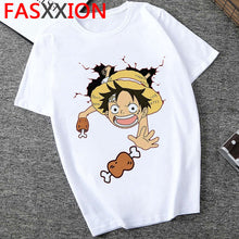 Load image into Gallery viewer, One Piece T Shirt Men Harajuku Cartoon 2020 Hip Hop Japan Anime Tshirt 90s Funny Luffy Zoro Graphic Fashion Tees Male