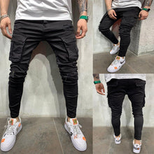 Load image into Gallery viewer, Fashion Men Skinny Jeans Stretchy Denim Slim Long Camouflage Pants Frayed Rip Bike Men Ripped Jeans 20 styles