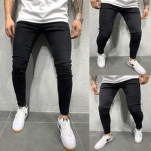 Load image into Gallery viewer, Fashion Men Skinny Jeans Stretchy Denim Slim Long Camouflage Pants Frayed Rip Bike Men Ripped Jeans 20 styles