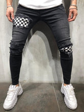 Load image into Gallery viewer, Fashion Men Skinny Jeans Stretchy Denim Slim Long Camouflage Pants Frayed Rip Bike Men Ripped Jeans 20 styles