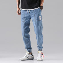 Load image into Gallery viewer, Wbson Jeans Men's Casual Pants Jogging Pants Work Jeans Loose Pants Jeans Homme Men's Gray Jeans SYG2308