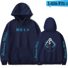 Load image into Gallery viewer, Anime Hatsune Miku Hoodies Women Men Casual Pullover Sweatshirt Sudadera Hombre Hatsune Miku Hoodie Streetwear Jacket Clothes