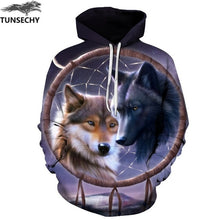 Load image into Gallery viewer, TUNSECHY New Fashion Hoodies Sweatshirts Men/Women 3D Sweatshirts Print Golden Lightning Lion Hooded Hoody Tracksuits Tops