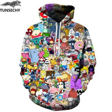 Load image into Gallery viewer, TUNSECHY New Fashion Hoodies Sweatshirts Men/Women 3D Sweatshirts Print Golden Lightning Lion Hooded Hoody Tracksuits Tops