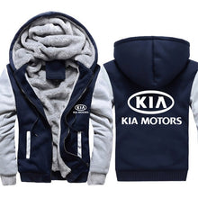 Load image into Gallery viewer, Hoodies Men KIA Car Logo Print Jacket Men Hoodies Casual Winter Thicken Warm Fleece cotton Zipper Raglan Coat Male Tracksuits
