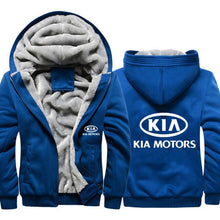 Load image into Gallery viewer, Hoodies Men KIA Car Logo Print Jacket Men Hoodies Casual Winter Thicken Warm Fleece cotton Zipper Raglan Coat Male Tracksuits
