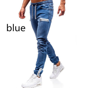 Mens Cool Designer Brand Blue Jeans Skinny Ripped Destroyed Stretch Slim Fit Pants With For Men Side Stripe Pocket Jeans Denim