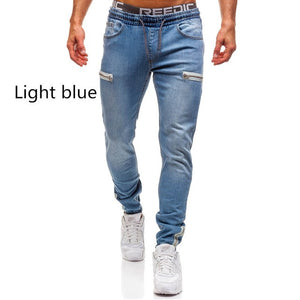 Mens Cool Designer Brand Blue Jeans Skinny Ripped Destroyed Stretch Slim Fit Pants With For Men Side Stripe Pocket Jeans Denim