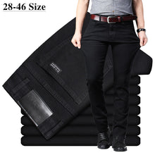 Load image into Gallery viewer, Men&#39;s Classic Black Jeans Elastic Slim Fit Denim Jean Trousers Male Plus Size 40 42 44 46 Business Casual Pants Brand
