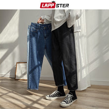 Load image into Gallery viewer, LAPPSTER Men Spring Black Korean Colors Jeans 2020 Mens Streetwear Blue Denim Pants Male Fashions Skinny Clothes Plus Size
