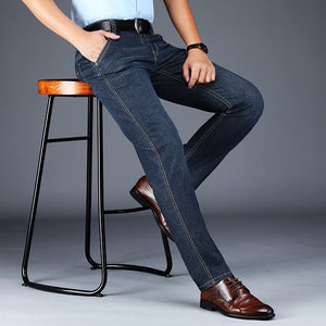 Male Jeans Men Men'S Jean Homme Denim Slim Fit Pants Trousers Straight Black Biker Business Casual Fashion High Quality Famous