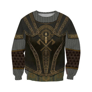 3D All Over Printed Medieval Knight Armor Hoodie Harajuku Fashion Hooded Sweatshirt Unisex Jacket Cosplay Zip Hoodies 0031