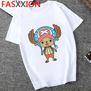 One Piece T Shirt Men  Harajuku Cartoon 2020 Hip Hop Japan Anime Tshirt 90s Funny Luffy Zoro Graphic Fashion  Tees Male