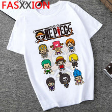 Load image into Gallery viewer, One Piece T Shirt Men  Harajuku Cartoon 2020 Hip Hop Japan Anime Tshirt 90s Funny Luffy Zoro Graphic Fashion  Tees Male
