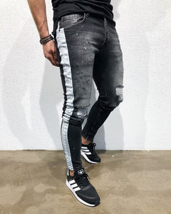 Fashion Men Skinny Jeans Stretchy Denim Slim Long Camouflage Pants Frayed Rip Bike Men Ripped Jeans 20 styles