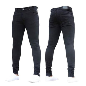 Denim Black Jeans Men Business Skinny Ripped Jeans Biker Pants Casual Stretch Pencil Pant Hip hop Trousers Mens Clothing