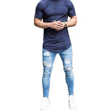 Load image into Gallery viewer, Denim Black Jeans Men Business Skinny Ripped Jeans Biker Pants Casual Stretch Pencil Pant Hip hop Trousers Mens Clothing
