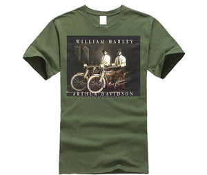 William Harley & Arthur Davidson on Their Motorcycles, T-Shirt, All Sizes NWT Mens 2019 fashion Brand T Shirt O-Neck 100%cotton