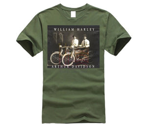 William Harley & Arthur Davidson on Their Motorcycles, T-Shirt, All Sizes NWT Mens 2019 fashion Brand T Shirt O-Neck 100%cotton