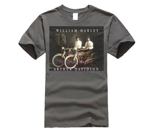 William Harley & Arthur Davidson on Their Motorcycles, T-Shirt, All Sizes NWT Mens 2019 fashion Brand T Shirt O-Neck 100%cotton