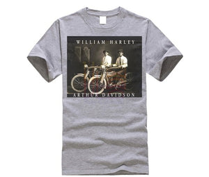 William Harley & Arthur Davidson on Their Motorcycles, T-Shirt, All Sizes NWT Mens 2019 fashion Brand T Shirt O-Neck 100%cotton