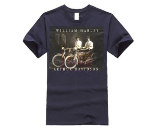 William Harley & Arthur Davidson on Their Motorcycles, T-Shirt, All Sizes NWT Mens 2019 fashion Brand T Shirt O-Neck 100%cotton