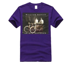 William Harley & Arthur Davidson on Their Motorcycles, T-Shirt, All Sizes NWT Mens 2019 fashion Brand T Shirt O-Neck 100%cotton