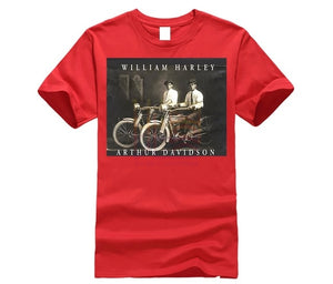 William Harley & Arthur Davidson on Their Motorcycles, T-Shirt, All Sizes NWT Mens 2019 fashion Brand T Shirt O-Neck 100%cotton