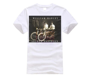 William Harley & Arthur Davidson on Their Motorcycles, T-Shirt, All Sizes NWT Mens 2019 fashion Brand T Shirt O-Neck 100%cotton