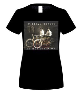 William Harley & Arthur Davidson on Their Motorcycles, T-Shirt, All Sizes NWT Mens 2019 fashion Brand T Shirt O-Neck 100%cotton