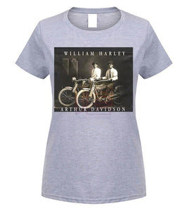 William Harley & Arthur Davidson on Their Motorcycles, T-Shirt, All Sizes NWT Mens 2019 fashion Brand T Shirt O-Neck 100%cotton