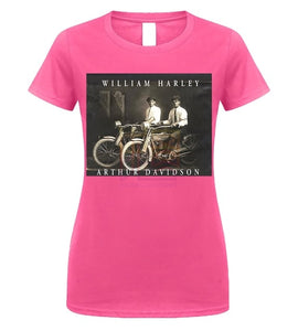 William Harley & Arthur Davidson on Their Motorcycles, T-Shirt, All Sizes NWT Mens 2019 fashion Brand T Shirt O-Neck 100%cotton
