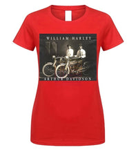 Load image into Gallery viewer, William Harley &amp; Arthur Davidson on Their Motorcycles, T-Shirt, All Sizes NWT Mens 2019 fashion Brand T Shirt O-Neck 100%cotton

