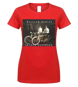 William Harley & Arthur Davidson on Their Motorcycles, T-Shirt, All Sizes NWT Mens 2019 fashion Brand T Shirt O-Neck 100%cotton