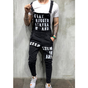 2020 Oversize Fashion Men's Ripped Jeans Jumpsuits Shorts Summer Hi Street Distressed Denim Bib Overalls For Man Suspender Pants